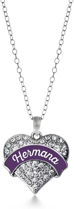 Inspired Silver - Silver Pave Heart Charm 18 Inch Necklace with Cubic Zirconia Jewelry