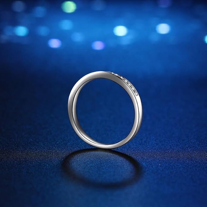 zemlite S925 Silver Korean Butterfly Row Ring |D-color VVS1 Clarity Natural Diamond Couple's Matching Jewelry | Ideal Gift for Him or Her