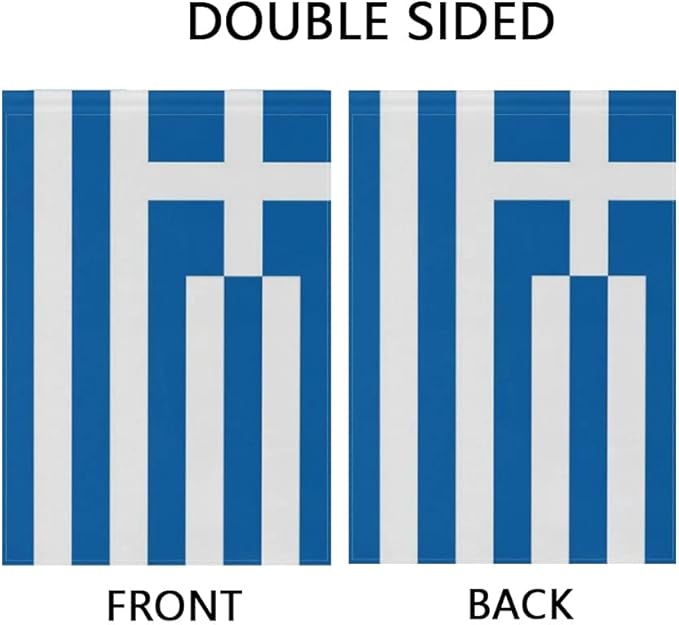 Greece Flag Greek Flag, Small Greek Garden Flags for Yard Patio Porch Independence Day Patriotic Festival Outdoor Decorations