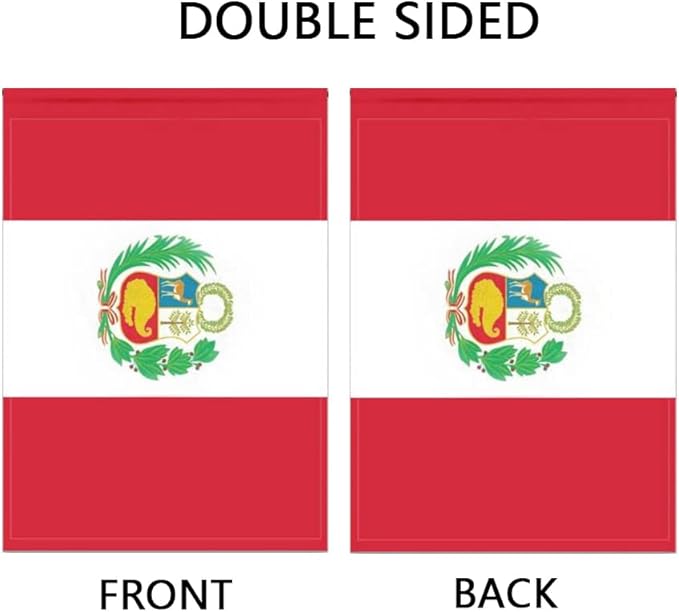 Peru Flag Peruvian Flag, Small Peruvian Garden Flags for Yard Patio Porch Independence Day Patriotic Festival Outdoor Decorations