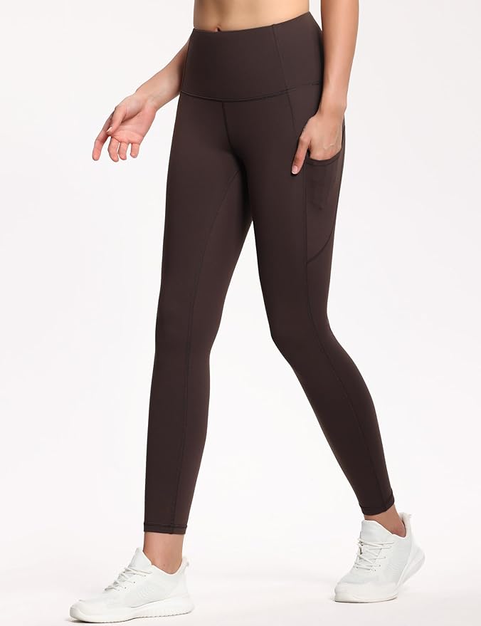THE GYM PEOPLE Thick High Waist Yoga Pants with Pockets, Tummy Control Workout Running Yoga Leggings for Women