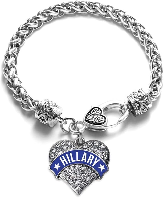 Inspired Silver - Silver Pave Heart Charm Bracelet with Cubic Zirconia Jewelry