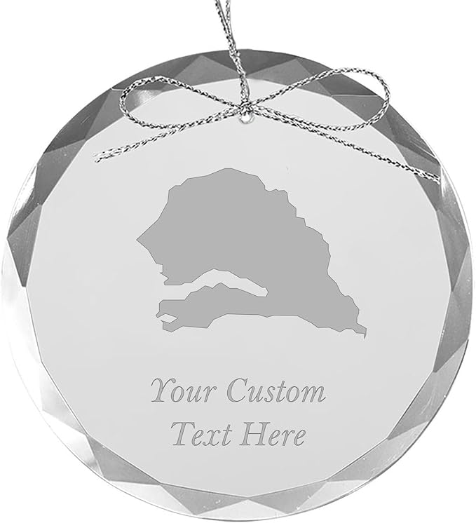 Senegal, Personalized Travel Christmas Ornament – Customized Engraved Glass Keepsake - Custom Family Trip & Vacation, 2024, 2025, 2026, 2027 & Name – Destination Xmas Holiday Ornament
