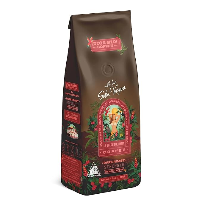 Dios Mio Coffee by Sofia Vergara, Dark Roast, Ground Premium Colombian Coffee, 42 Ounce Bag