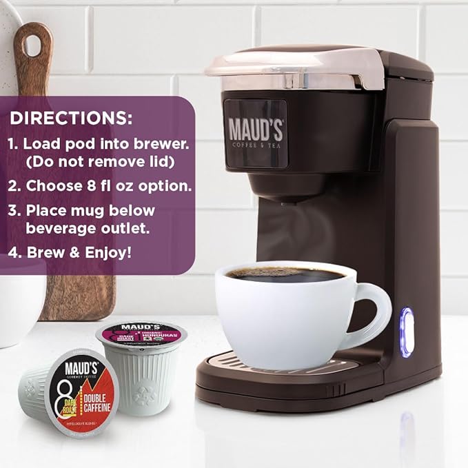 Maud's Bold Dark Roast Coffee Pods Variety Pack, 40 ct, 9 Assorted Dark Roast Flavors in Recyclable Single Serve Pods – 100% Arabica Coffee, Compatible with Keurig K Cups Maker