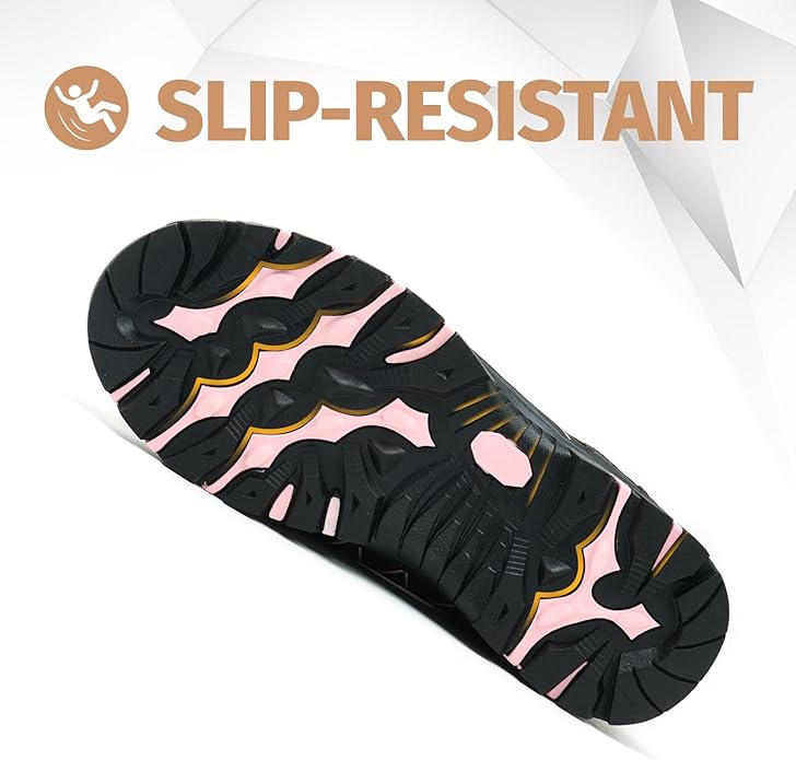 Waterproof Steel Toe Boots for Women Wide Width Non Slip Work Shoes Lightweight Slip Resistant Safety Toe Sneakers Indestructible Construction Composite Toe Footwear