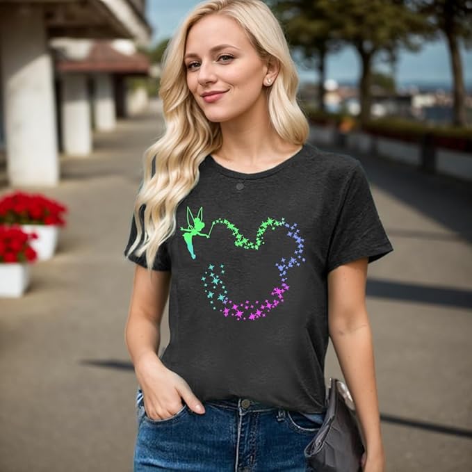 Magical Shirt for Women Magic Kingdom Tshirt Graphic Tee Family Vacation Short Sleeve Tops Summer Casual Tops