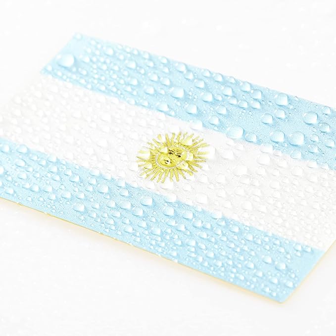 CANTENDO 5Pcs Argentina Flag Decal Sticker - Argentinian Flag Reflective Vinyl Car Stickers - for Car Window Bumper Waterproof Sticker (2.5 x 4.5 Inch)