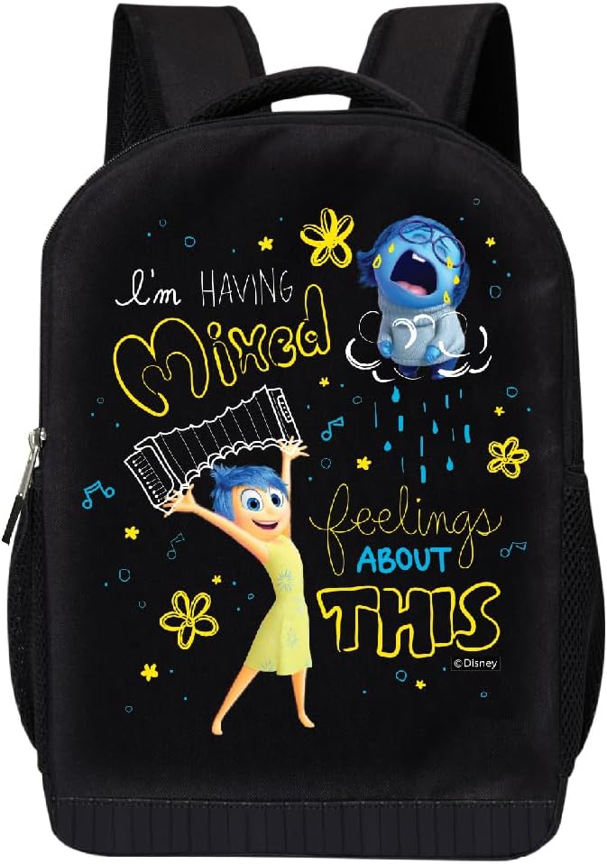 Disney Inside Out Backpack for School | Kids Shoulder Bag Travel Backpack School Backpack | Cute Kids Backpack for Boys, Girls, Toddlers Unisex (Mixed Feelings)