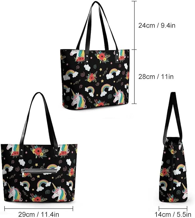 Fashion Leather Tote Bag Travel Work Daily Essentials Handbag Unisex Handbag