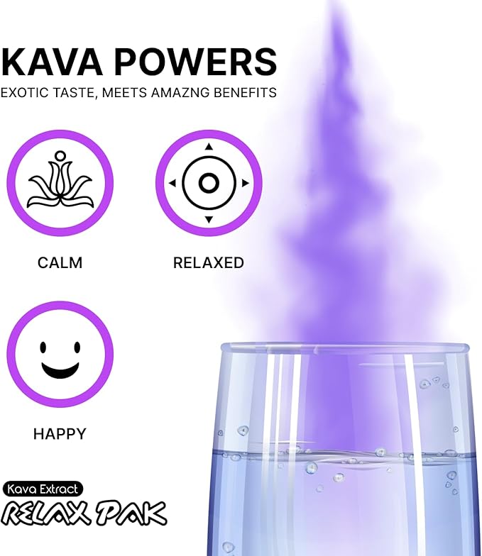 Mitra9 Kava Powder RelaxPak - Kandy Kava Extract Powder Packets | Mood Enhancer | Plant Based | Promotes Natural Calm & Clarity | Easy Open Single-Serving Stick (20)