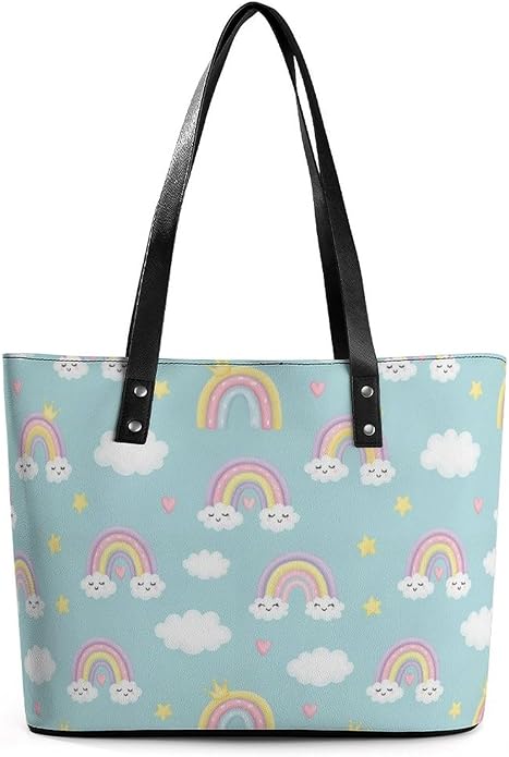 Fashion Leather Tote Bag Travel Work Daily Essentials Handbag Unisex Handbag