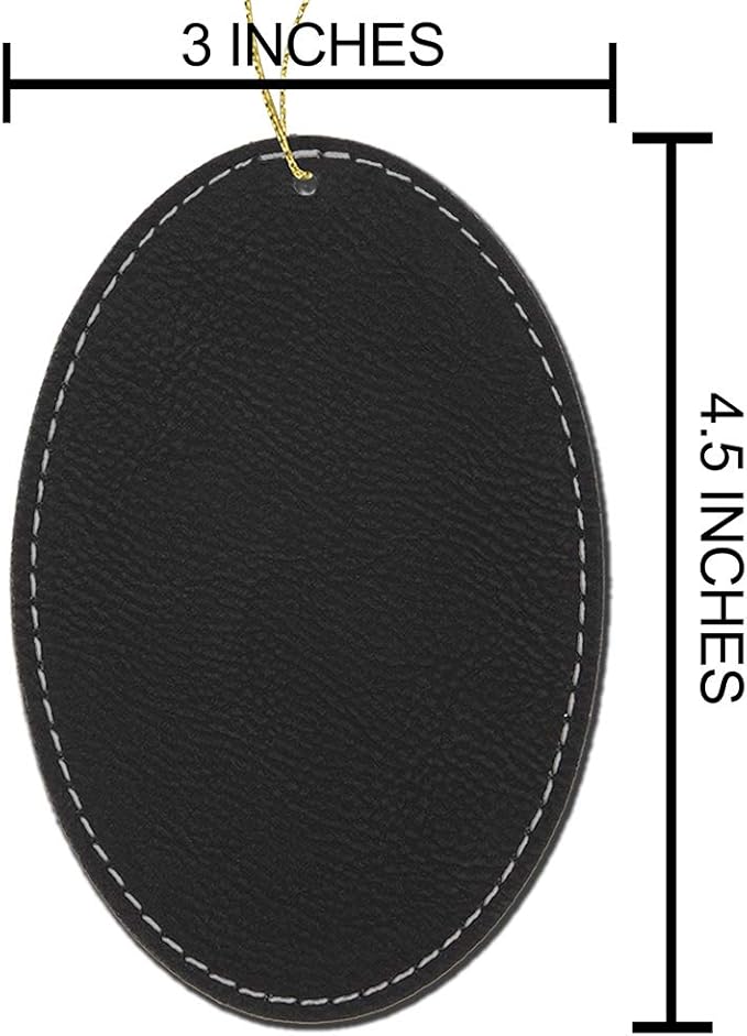 LaserGram Personalized Christmas Ornament, Flag of South Korea, Faux Leather, Custom Laser Engraved Gift Idea (Oval Shape, Black with Silver)