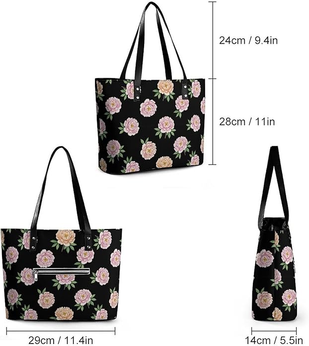 Fashion Leather Tote Bag Travel Work Daily Essentials Handbag Unisex Handbag
