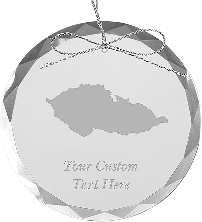 Czech Republic, Personalized Travel Christmas Ornament – Customized Engraved Glass Keepsake - Custom Family Trip & Vacation, 2024, 2025, 2026, 2027 & Name – Destination Xmas Holiday Ornament