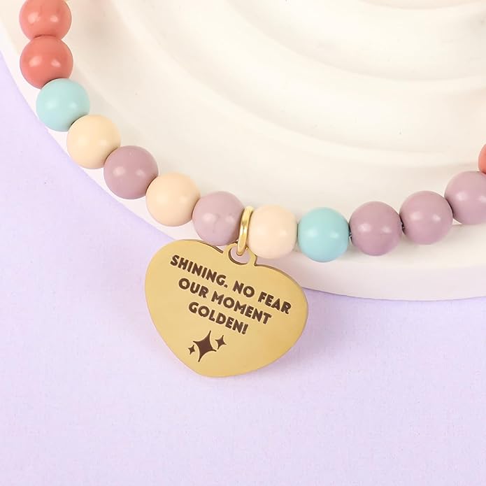 JIANZHEN KPop Bracelet Merch Natural Stone Kpop Bracelets Stuff Christmas Birthday K pop Jewelry Gifts Cosplay Outfits for Girlfriend Daughter Best Friend Sister Fans