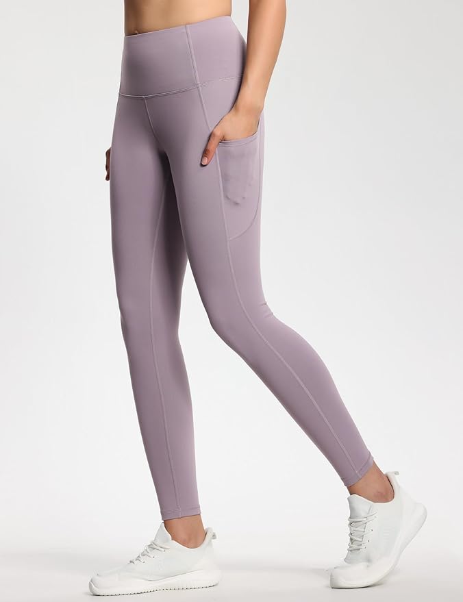 THE GYM PEOPLE Thick High Waist Yoga Pants with Pockets, Tummy Control Workout Running Yoga Leggings for Women