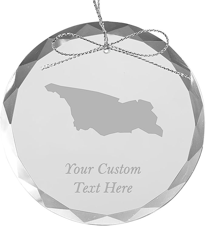 Georgia EU, Personalized Travel Christmas Ornament – Customized Engraved Glass Keepsake - Custom Family Trip & Vacation, 2024, 2025, 2026, 2027 & Name – Destination Xmas Holiday Ornament