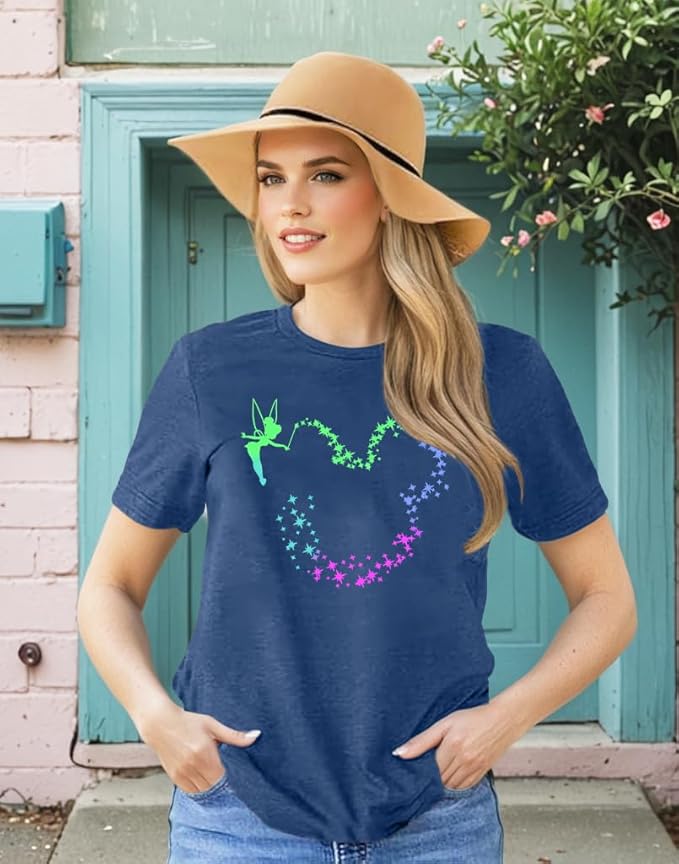 Magical Shirt for Women Magic Kingdom Tshirt Graphic Tee Family Vacation Short Sleeve Tops Summer Casual Tops