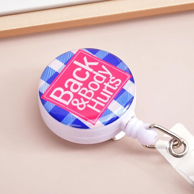 5pcs Badge Reels Holder Retractable with ID Clip for Nurse Name Tag Card Cute Nursing Doctor Teacher Student Medical MD Work Office