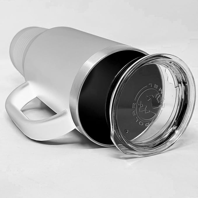 LaserGram 40oz Vacuum Insulated Travel Mug with Handle, CNA Certified Nurse Assistant, Personalized Engraving Included (White)