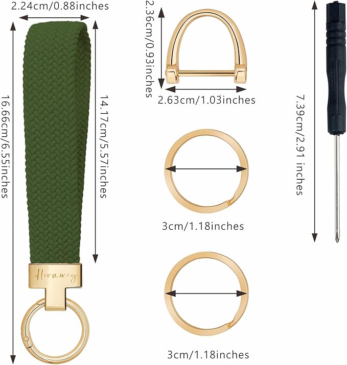 Hovmwey Elastic Wristlet Keychain for Women Men, Cute Car Key Chain, Braided Wrist Strap Lanyard for Keys ID Badges
