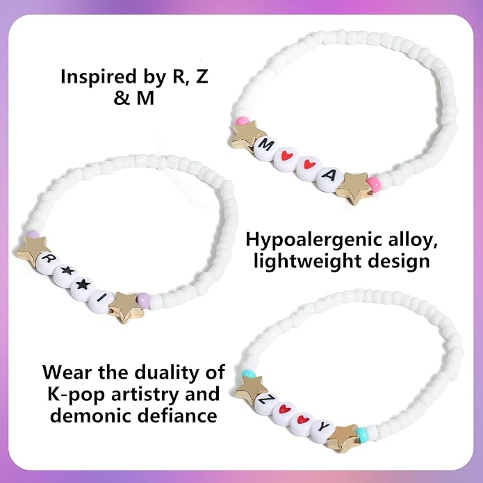 Phask for Korea-Pop Merch Bracelets Inspired Bracelets,Stackable Stretch Bracelets for Korea-Pop Stuff Fans Cosplay Outfit Gifts Accessories Jewelry Birthday Christmas