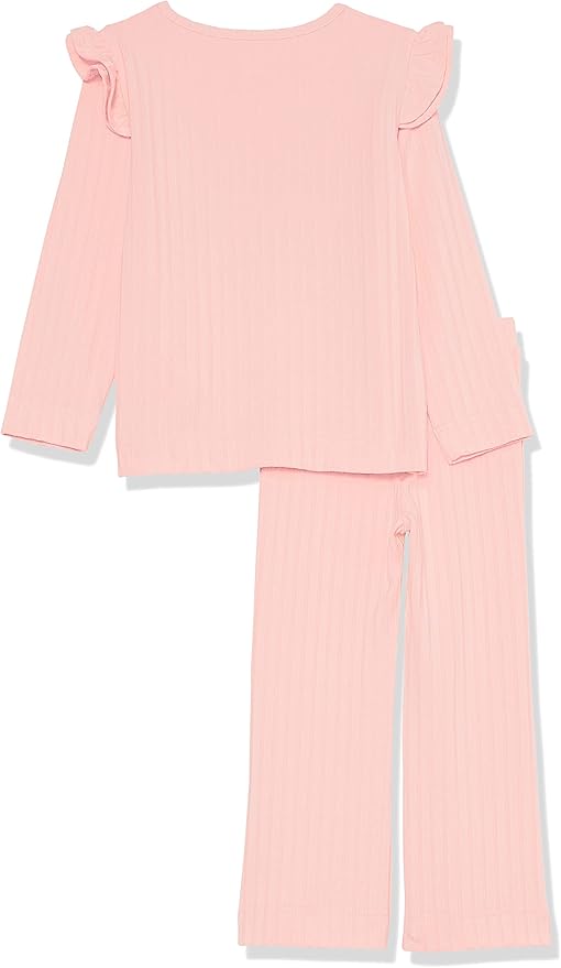Amazon Essentials Girls and Toddlers' Wide-Rib Outfit Set, Pack of 2