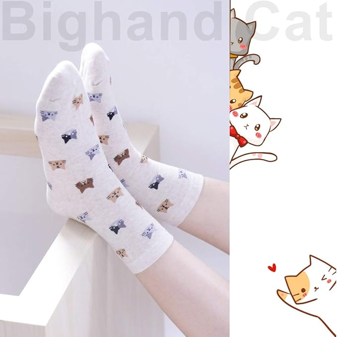 IIG 3-6 Pairs Womens Cute Animal Patterned Funny Novelty Cotton Crew Socks