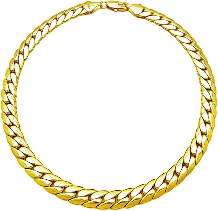 BA UNIQUE FASHION Gold Electroplated Anklet for Women, 9-12 Inch Sizes, Figaro, Cuban, Mariner, Herringbone Design - Made in Korea