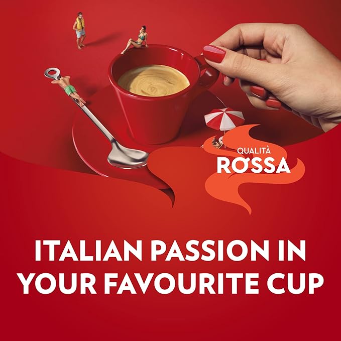 Lavazza Qualità Rossa Ground Coffee, Medium Roast, Arabica and Robusta Blend, 8.8 oz Brick