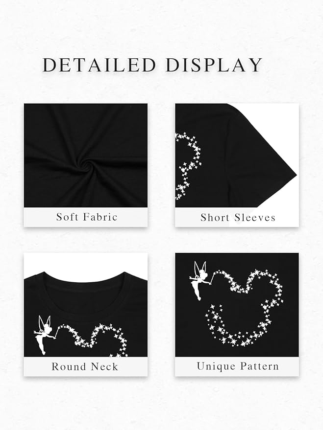 Magical Shirt for Women Magic Kingdom Tshirt Graphic Tee Family Vacation Short Sleeve Tops Summer Casual Tops