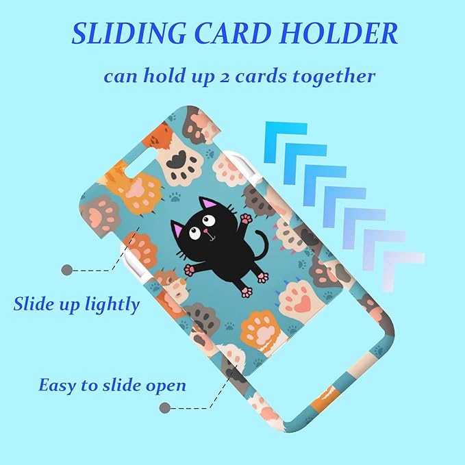 Cute cat Lanyards for ID Badges, Paws Badge Reel Retractable Badge HolderPaws Badge Reel Retractable Badge Holder with Lanyard for Teacher, Women, Kids