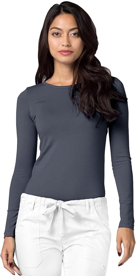 Adar Underscrubs for Women 3 Pack - Long Sleeve Underscrub Comfort Tee