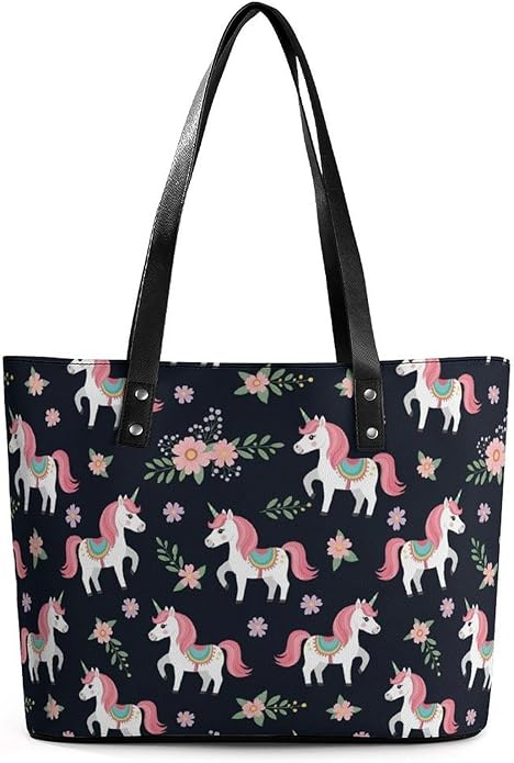 Fashion Leather Tote Bag Travel Work Daily Essentials Handbag Unisex Handbag