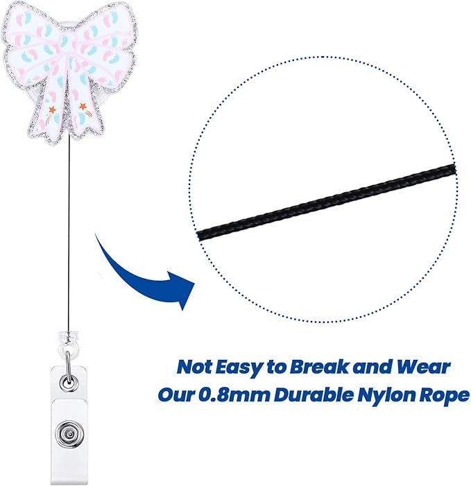 Labor and Delivery Nurse Badge Reel, Cute Retractable ID Card Bow Badge Holder Clip, Funny Medical Badge Buddy for NICU OB GYN Pediatric RN LPN CNA MA ER ED Night Shift Nurse Doctor, Nurses Gifts