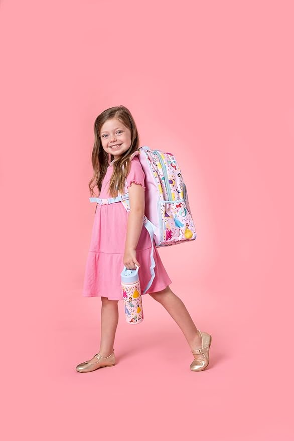 Simple Modern Medium Disney Toddler Backpack for School Girls and Boys | Kindergarten Elementary Kids Backpack | Fletcher Collection | Kids - 15" tall | Princess Rainbows