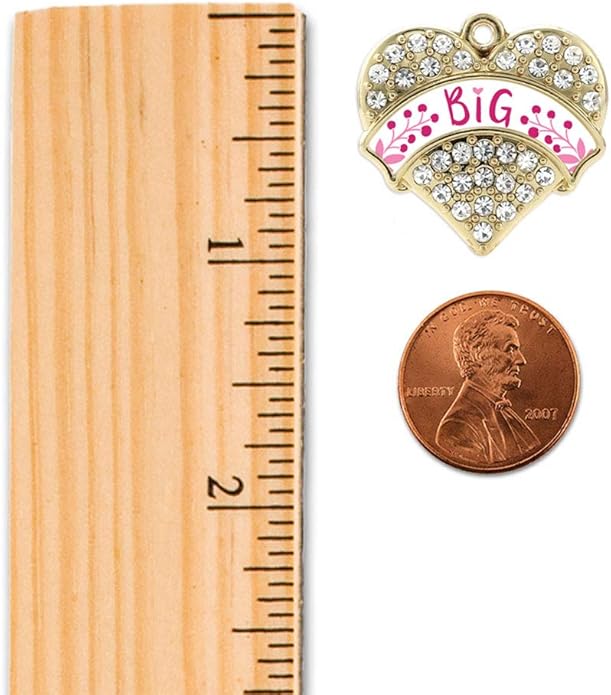 Inspired Silver - Gold Pave Heart Charm Bracelet with Cubic Zirconia Jewelry