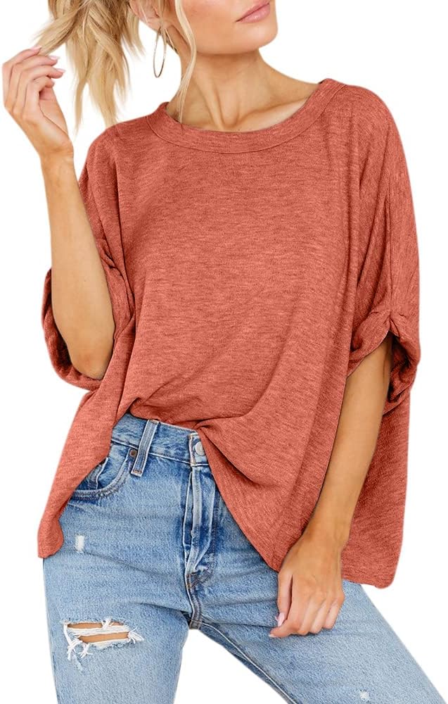 Women Oversized T-Shirt Summer Casual Short Sleeve Loose Tee Tops