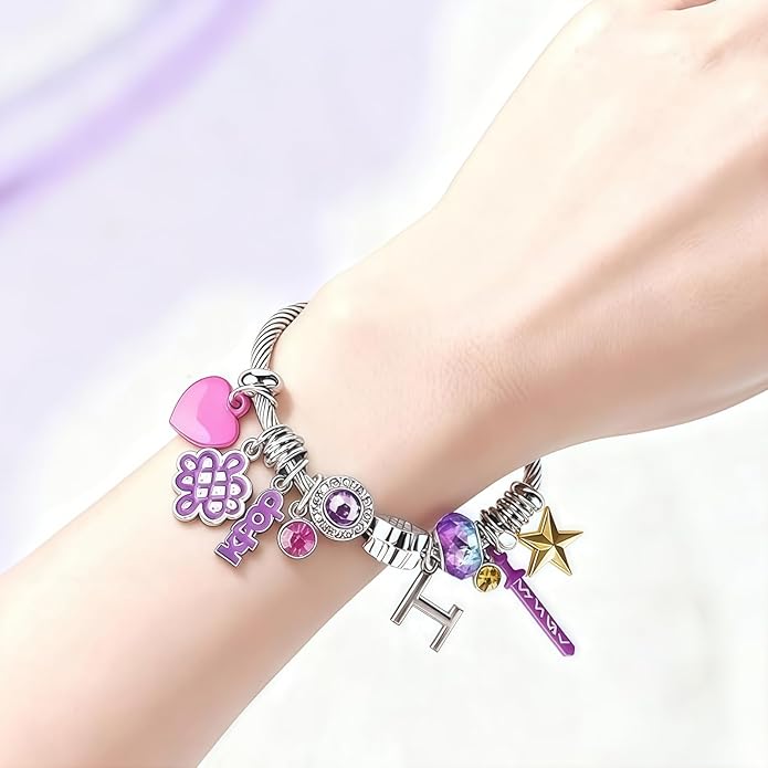 BEMKWG KPop Jewelry Bracelet K Pop Merch Charms Braclet Stuff Items Matching Accessories Demon Hunters Bangle, Gift for Women, Korea for Fans
