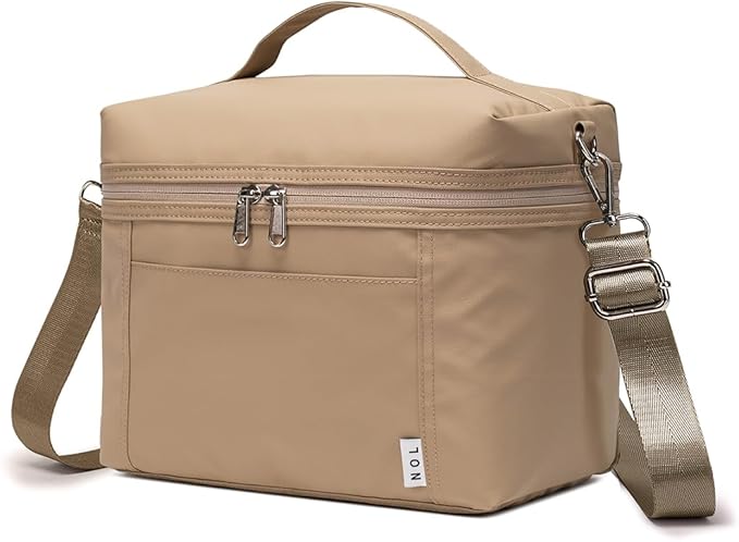 NOL Natural Organic Lifestyle Insulated Lunch Bags for Women Cooler Bag Lightweight Nylon Waterproof Lunch Box For Work