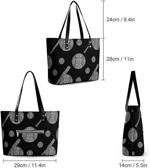 Fashion Leather Tote Bag Travel Work Daily Essentials Handbag Unisex Handbag