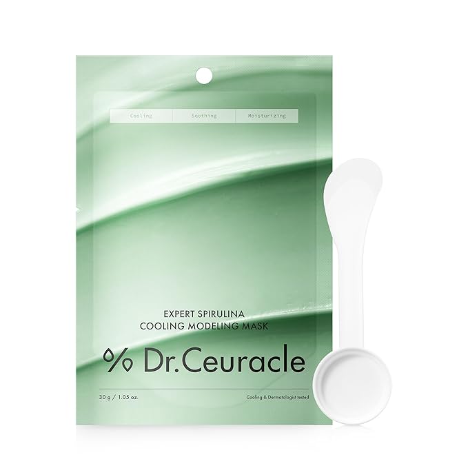 leegeehaam Dr.Ceuracle Expert Spirulina Cooling Modeling Mask - Jelly Face Mask for Glass Glow Skin, DIY Home Spa, Korean Skincare for Stocking Stuffers (30g / 1.05 oz.)