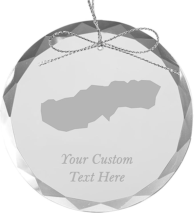 Slovakia, Personalized Travel Christmas Ornament – Customized Engraved Glass Keepsake - Custom Family Trip & Vacation, 2024, 2025, 2026, 2027 & Name – Destination Xmas Holiday Ornament