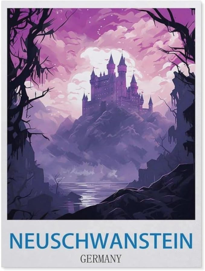 Jigsaw Puzzle 1000 Pieces，Neuschwanstein Germany，Adult Puzzle Kids Puzzle Paper Puzzle Toy DIY Kit Home Decor（50x70cm）-CL85