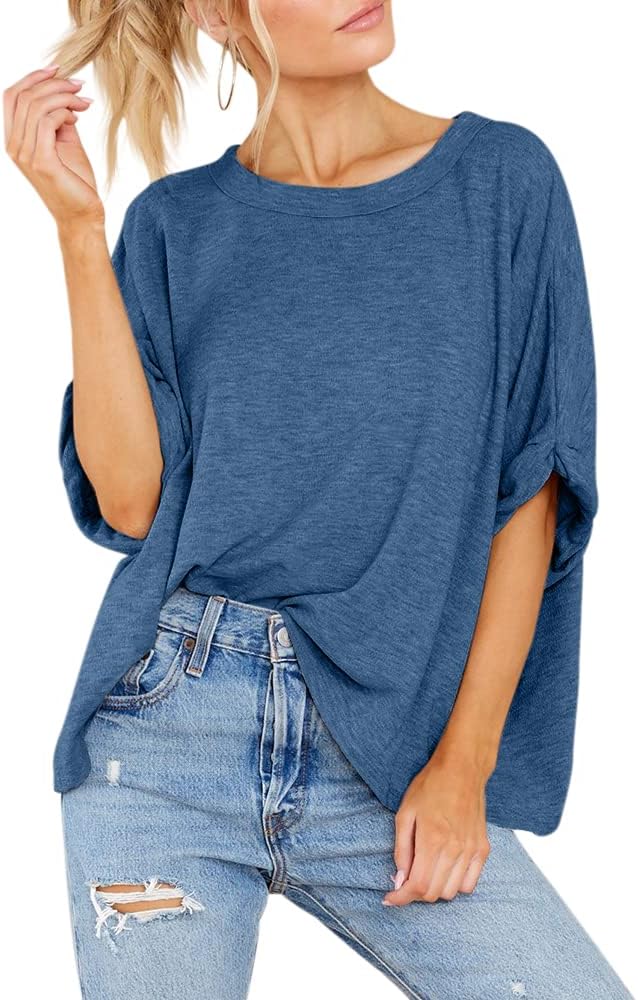Women Oversized T-Shirt Summer Casual Short Sleeve Loose Tee Tops