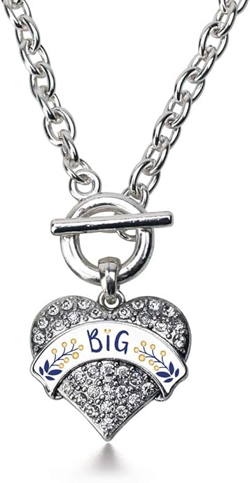 Inspired Silver - Silver Pave Heart Charm 18 Inch Necklace with Cubic Zirconia Jewelry