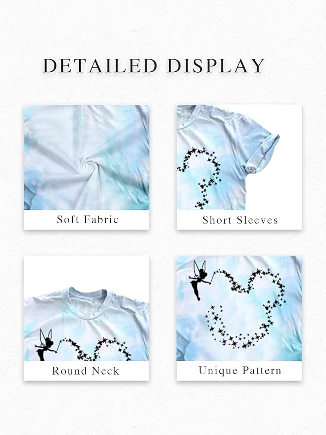 Magical Shirt for Women Magic Kingdom Tshirt Graphic Tee Family Vacation Short Sleeve Tops Summer Casual Tops