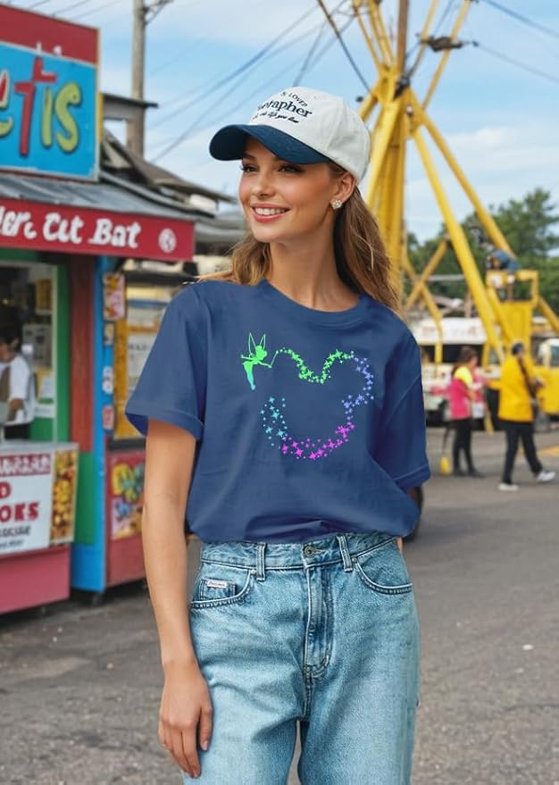 Magical Shirt for Women Magic Kingdom Tshirt Graphic Tee Family Vacation Short Sleeve Tops Summer Casual Tops
