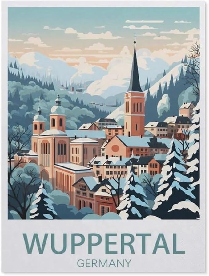 Jigsaw Puzzle 1000 Pieces for Adults，Wuppertal Germany Travel Poster，Large Puzzle Game Artwork for Adults Teens, Family Decorations, Unique Puzzle Gift（50x70cm）-BC2